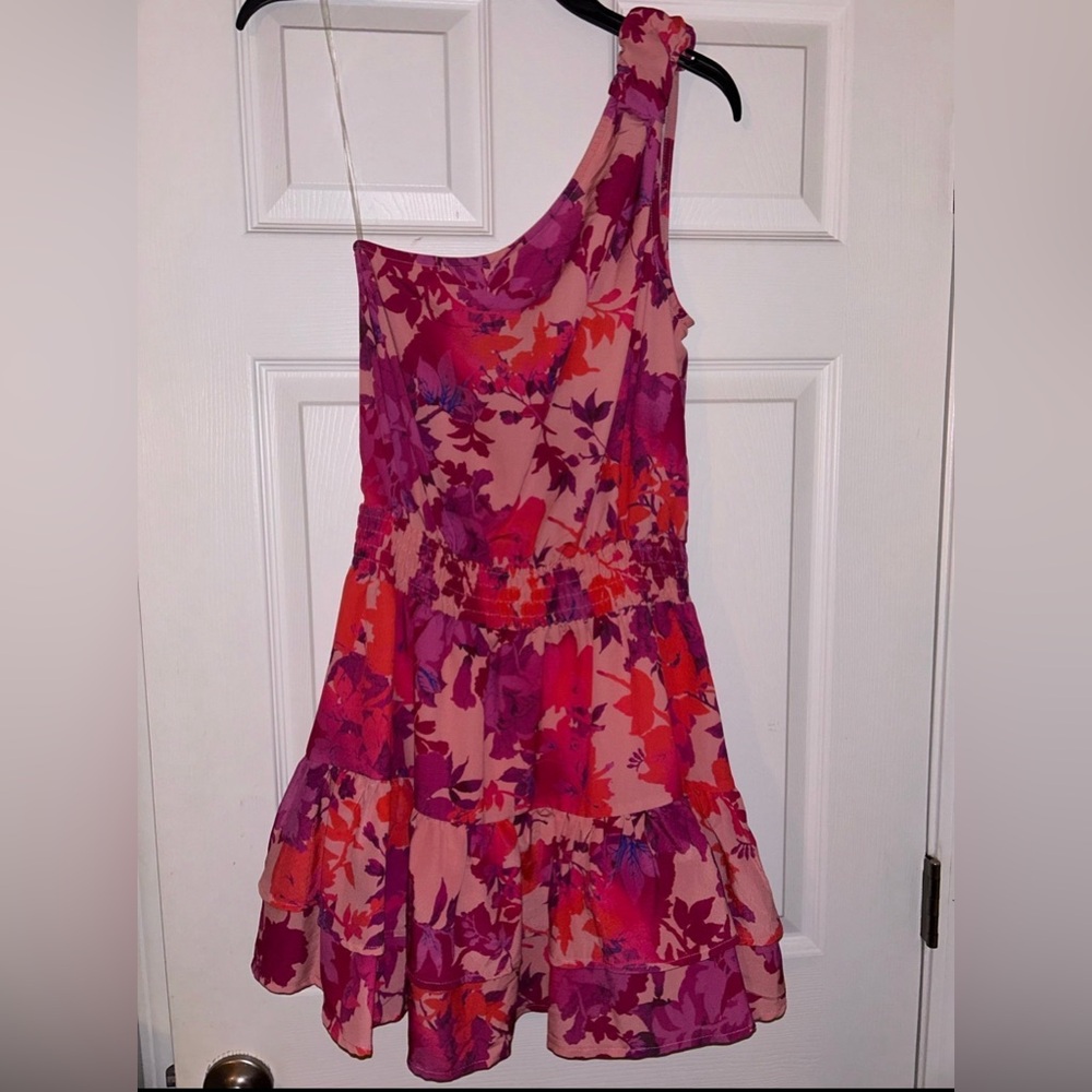 Pink Ruffle Mini Dress NWT
